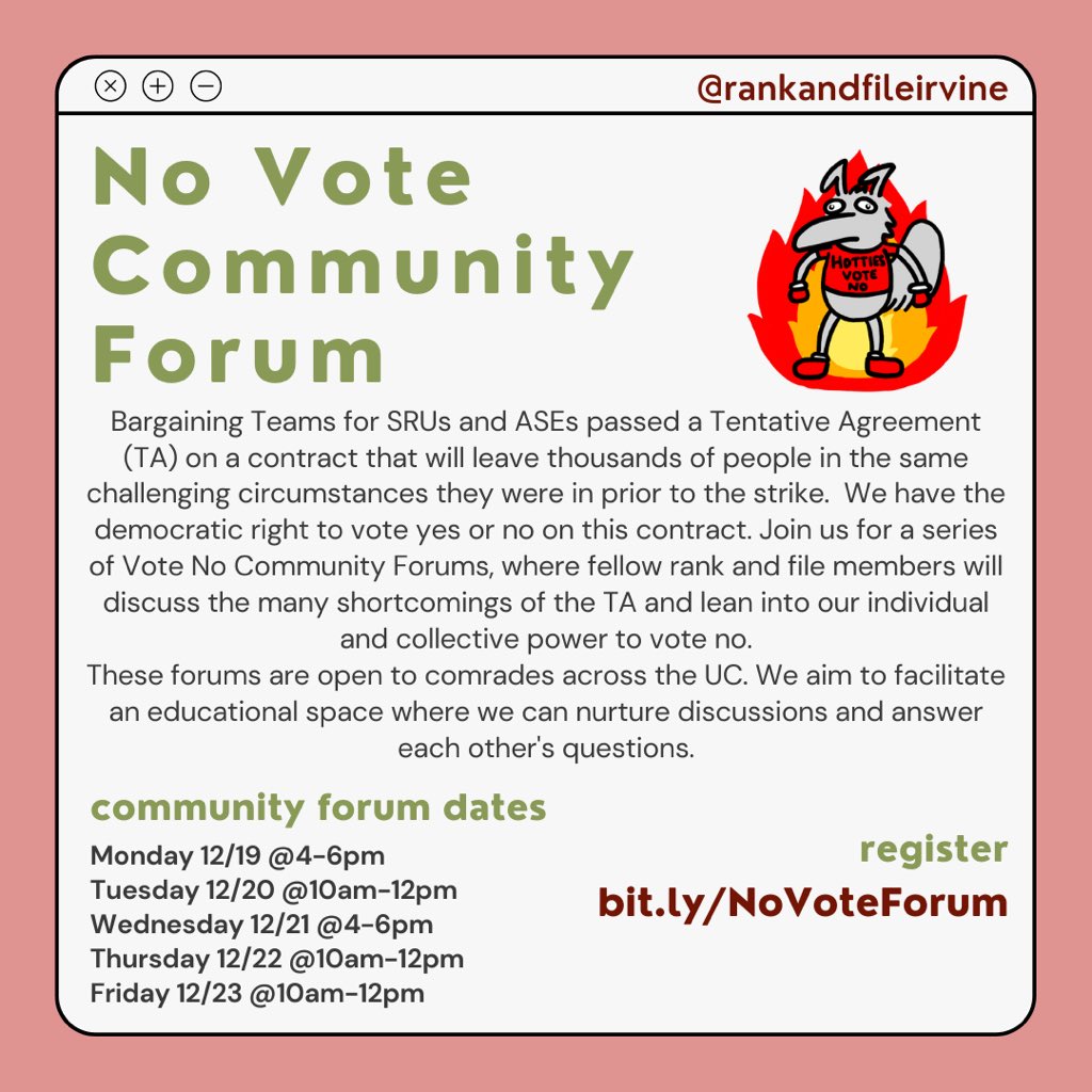 A No Vote is a yes for a better contract! This is not as much as we can win and we want to explain why! Join us for daily Community Forums where we will answer your questions about this campaign❤️‍🔥 LINK TO REGISTRATION IN OUR BIO!🔥 #HottiesVoteNo #UConstrike #uawstrike