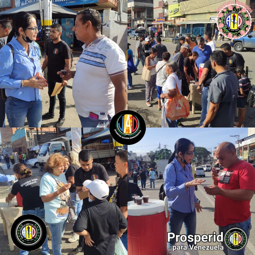 KellyParedesAD's tweet photo. Hoy seguimos conversando con nuestros Charallavenses con Un Café para la ProsperidAD en la Av Bolívar del Municipio Cristóbal Rojas.
#UnidosXVenezuela seguimos #ADelante 
@ADemocratica 
@ADMirandaCES 
Con @prospericarlos Vamos con todo por Venezuela. https://t.co/ADOgjMvCmk