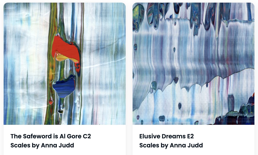 Just minted my first <a href="/ScalesNFT/">Scales by Anna Judd</a>. Love the ones I got from "The Safeword is Al Gore" and "Elusive Dreams". As always, truly stunning work <a href="/itsannajudd/">annajudd.eth</a>!