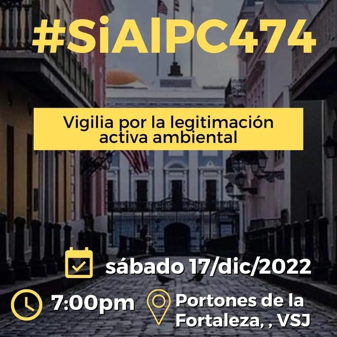 amigxsdelmar_pr's tweet photo. 📢HOY! HOY! HOY!
Vigilia #SiAlPC474
 📅Sábado 17 / Dic 
 ⏰7:00pm 
📍 Calle Resistencia - Portones de Fortaleza
   Llegale y defiende la naturaleza y las comunidades. https://t.co/3ITO9nBJ9I