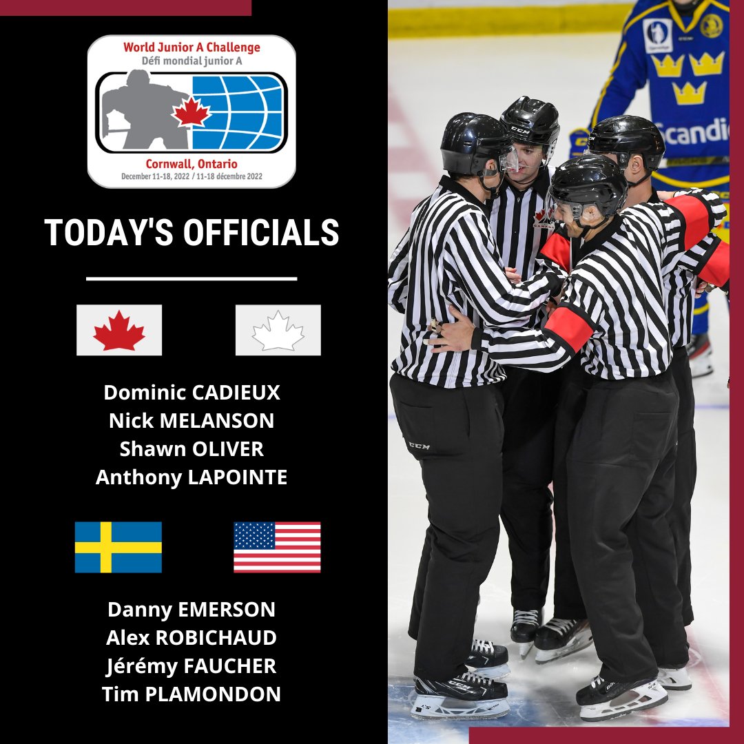 DHanoomansingh's tweet photo. It's semi-final day at the World Junior A Challenge! Today's officials are... 

C'est le jour des demi-finales au Défi mondial junior A! Les officiels d'aujourd'hui sont... https://t.co/2CgRCrcsBe