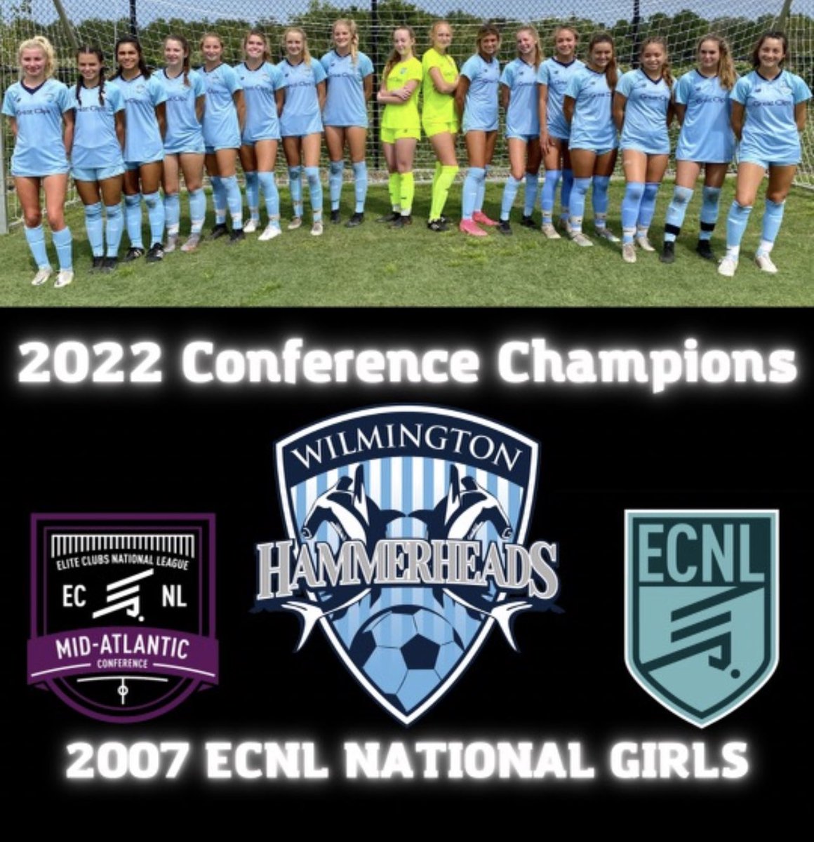 Congratulations ECNL Mid- Atlantic Conference Champions <a href="/07ecnlhammers/">2007 Hammerheads Girls ECNL</a> finished the season with a 2-1 win today and record of 10-1-1 <a href="/ECNLgirls/">ECNL Girls</a> <a href="/PrepSoccer/">Prep Soccer ⚽️</a> <a href="/TheSoccerWire/">SoccerWire</a> <a href="/TopDrawerSoccer/">TopDrawerSoccer</a> <a href="/ImCollegeSoccer/">College Soccer Truth ™</a> <a href="/ImYouthSoccer/">ECNL/GA/Recruiting/College Soccer</a> <a href="/whhyouth/">Wilmington Hammerheads</a>