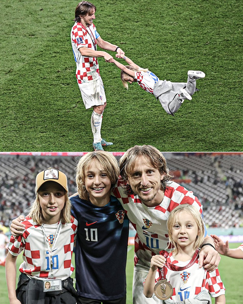 ESPNFC's tweet image. Luka Modric and his family are so wholesome 🥹❤️