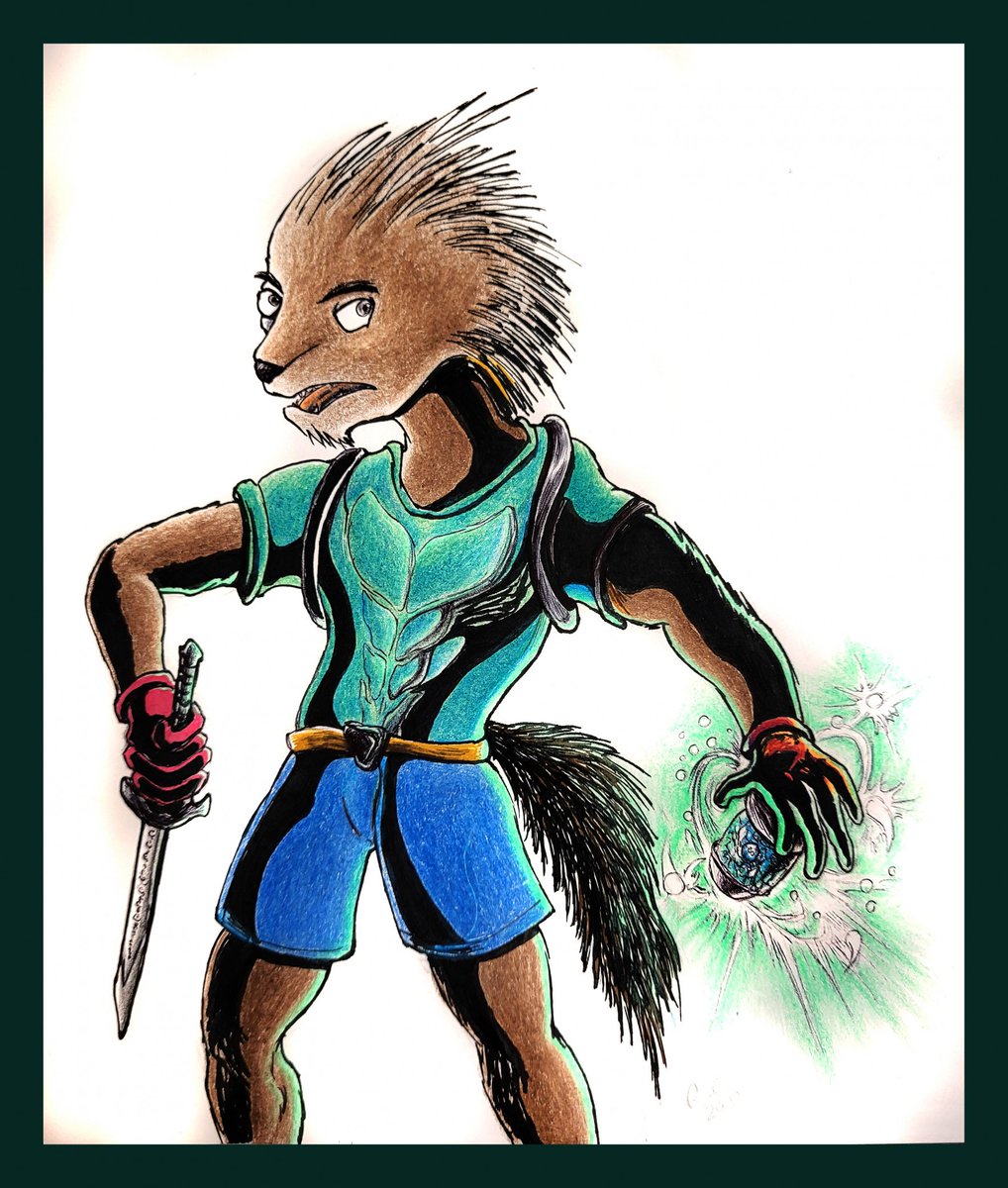 Anthroventures's tweet photo. An ole concept character illustration. This is one of the several main characters of the cast for one of my major comic projects, Abivion the porcupine!

Artwork©R.C. 2010 (MMX) https://t.co/70Cir1f4p8