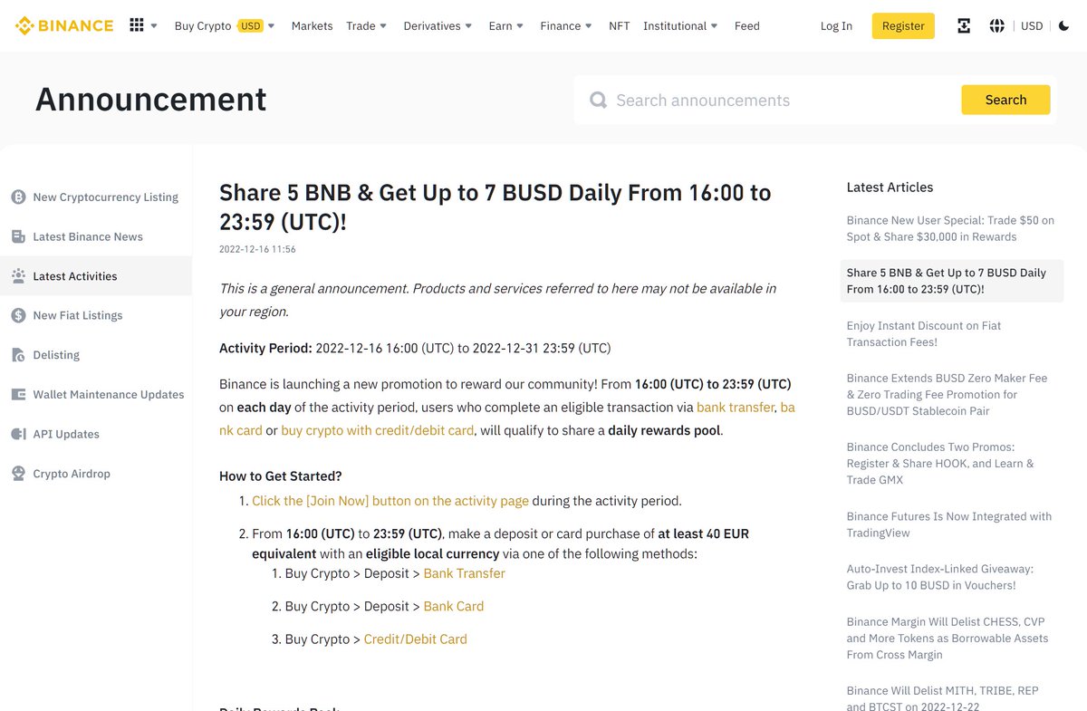 Binance is desperately trying to incentivize new deposits.

Don't fall for it.