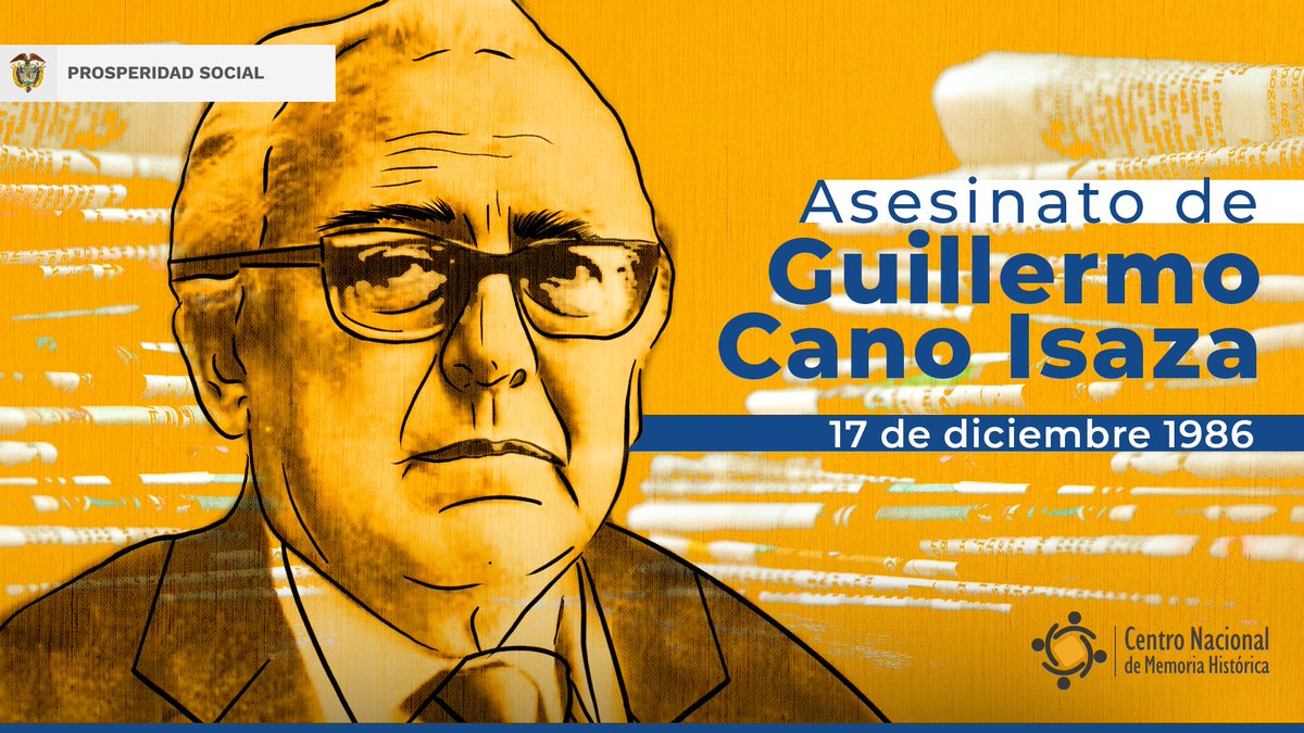 #EfeméridesCNMH | Hoy se cumplen 36 años del asesinato de Guillermo Cano Isaza, director del diario <a href="/elespectador/">El Espectador</a>, que reveló a través de sus columnas el poder del narcotráfico en el país y puso en evidencia al congresista Pablo Escobar Gaviria como jefe del Cartel de Medellín.🧵