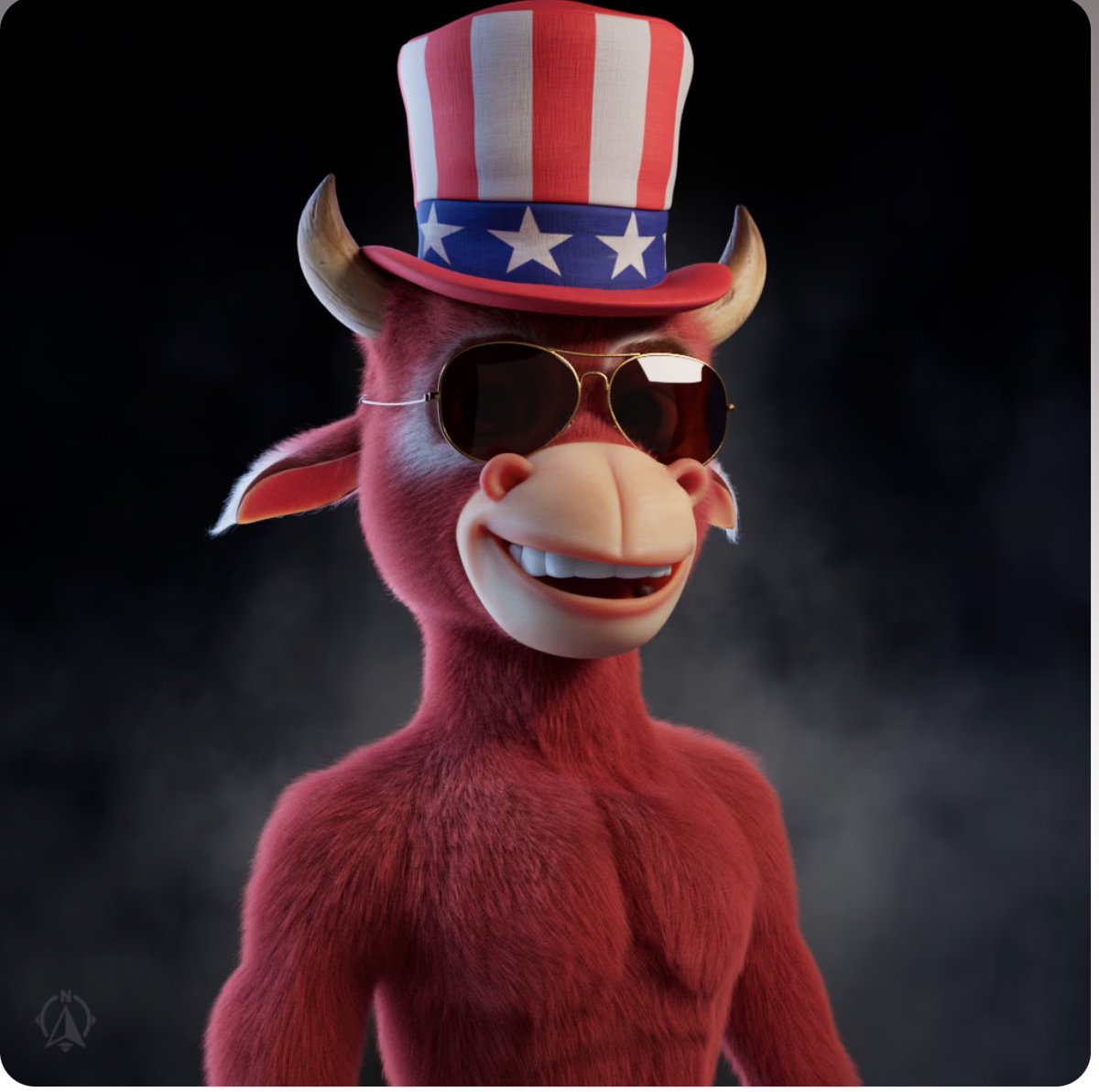 Mericuh 🇺🇸🐂…first <a href="/BullsApesProj/">Bulls and Apes Project</a> teen bull. Made possible through a trade with <a href="/AndyStorch/">AndyStorch</a> …big love brother