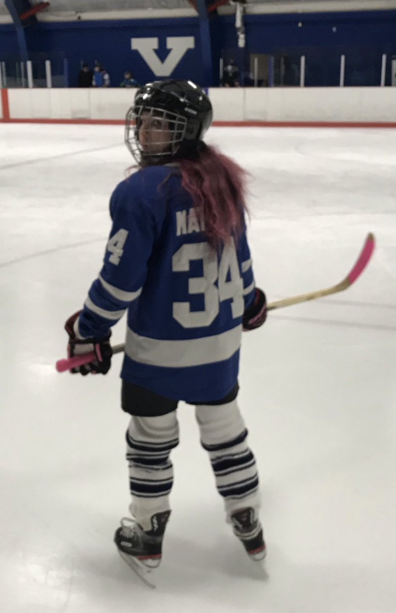 DarrellDWaRf's tweet photo. GAME ON She’s back at it. They played a game today with shift changes. Yellow against white unis. Getting there. Great work out for #Red12 #MPHL #HockeyLife #KiLLeRDWaRfS #kids https://t.co/tECERYv8DB