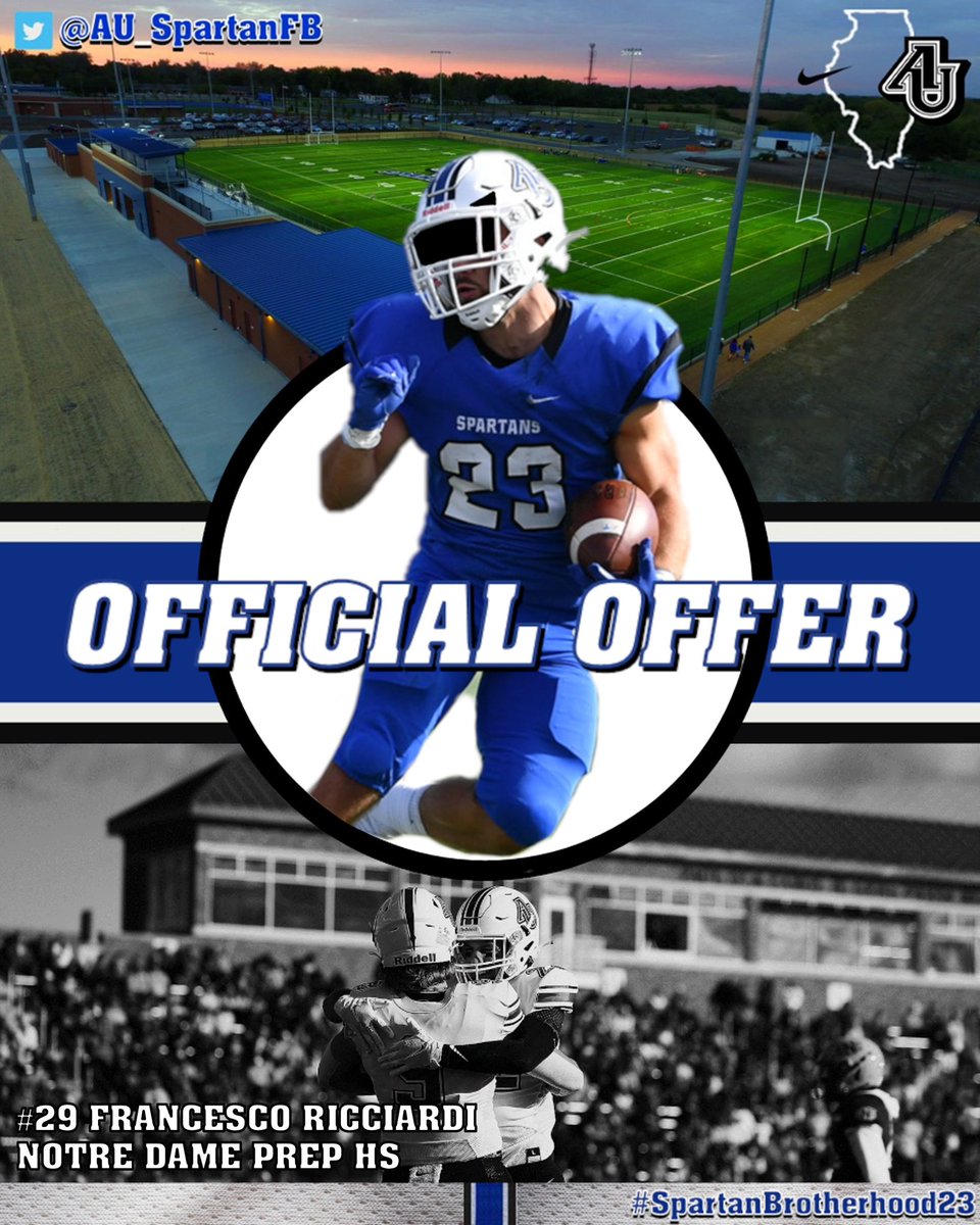 FrancescoR29's tweet photo. After a great visit I am thankful to have received an offer to continue playing football at Aurora University. Thank you @CoachSheppard47 and @DonBeebeNFL! https://t.co/FZBUajDm9j