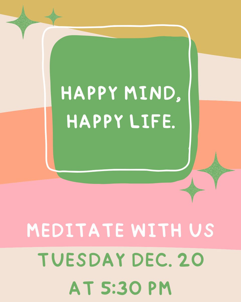 The holidays can get overwhelming, so take time out for yourselves. It’s important to remain mindful and Don’t Forget to Breathe…. Take one hour out of your busy day and join us for some stretching and meditation. You’re worth it! Register at ow.ly/xzf650M5Vvz