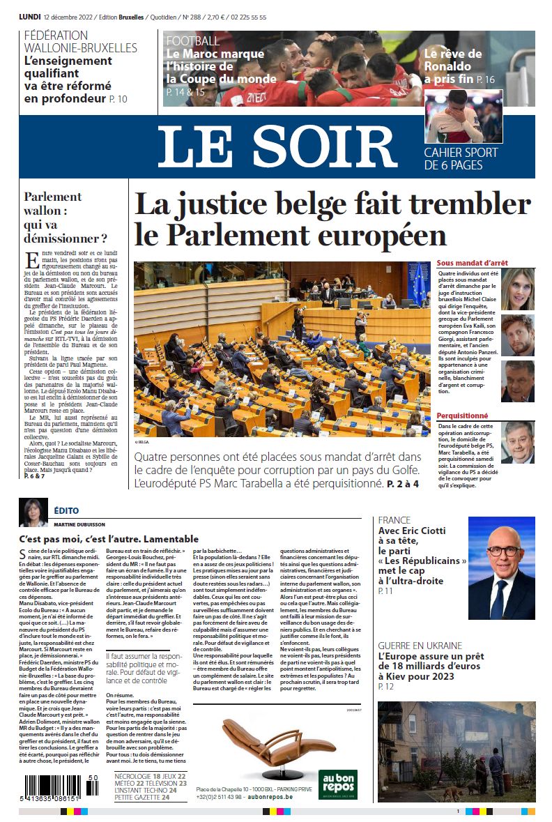 lesoir's tweet photo. Cette semaine, @lesoir a révélé les coulisses d'une affaire de #corruption présumée au Parlement européen
Le journalisme d’#investigation n’est jamais aussi percutant que lorsqu’il s’exerce de manière collective (1/3) https://t.co/MOvppkhD7e
