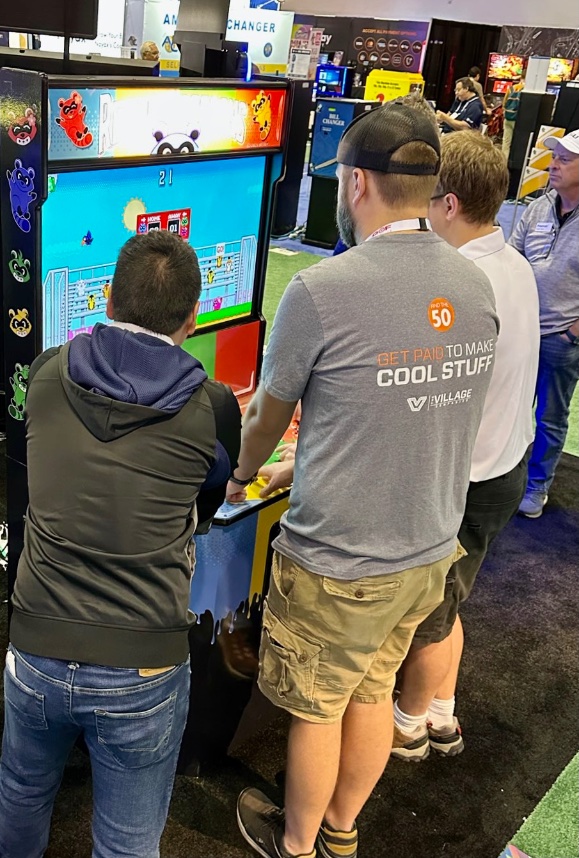 Thank you to everyone that visited Retro Raccoons at #IAAPA this year! New update (v1.36.2) now available on all arcades featuring a new minigame, puttputt #pixelart &amp; level, new SFX for manatees, #golf, etc. Manual updated on website as well (glitchbit.com).
