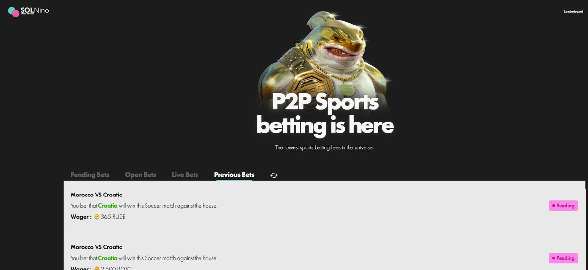 Another day making 'blin' in <a href="/TheSolNino/">SOLNino — P2P Sports Betting</a> 🤏