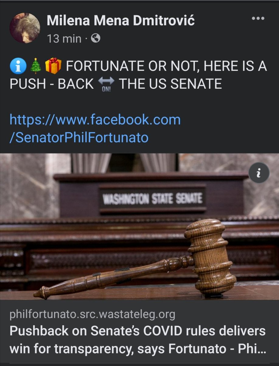 ℹ️🎄🎁 FORTUNATE OR NOT, HERE IS A PUSH - BACK 🔛 THE US SENATE

facebook.com/SenatorPhilFor…
