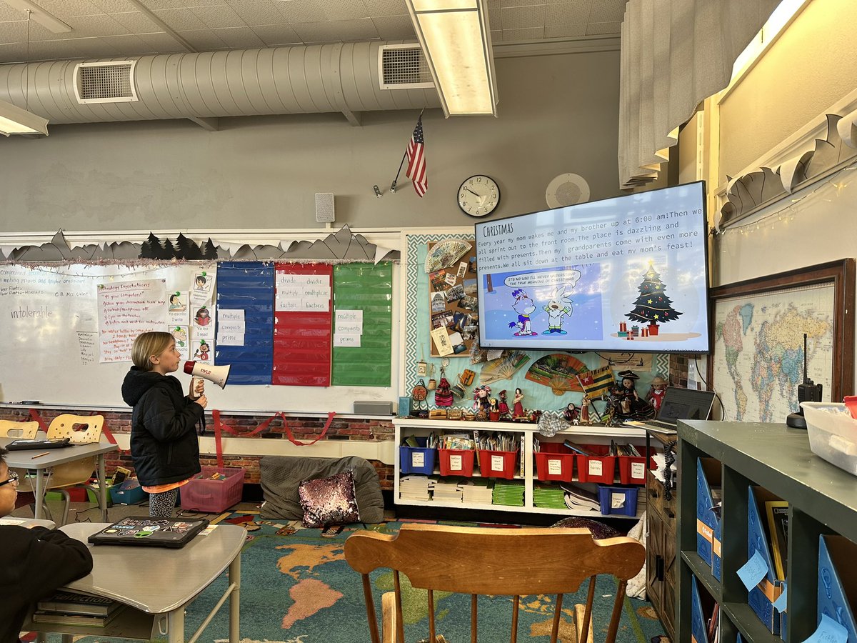 mrsutler's tweet photo. We kicked off class presentations today about our winter traditions! Many students are exploring the use of google slides for their first time with this assignment! #4thgraderocks https://t.co/RrxcgMTOi2