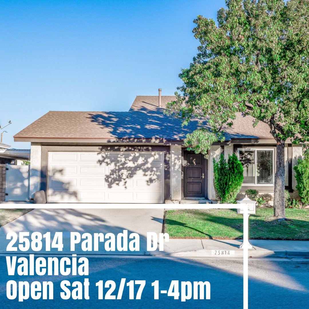 25814 Parada Dr #Valencia | 3 🛌 | 2 🛁 | 1,694 sf | Offered at $648,000 | #OpenHouse Saturday 12/17 1-4pm
*
*
*
#TeamVitacco #Realtor #RealEstate #LosAngeles #ValenciaRealEstate #LARealtor #LARealEstate #EquityUnion #EquityUnionRealEstate