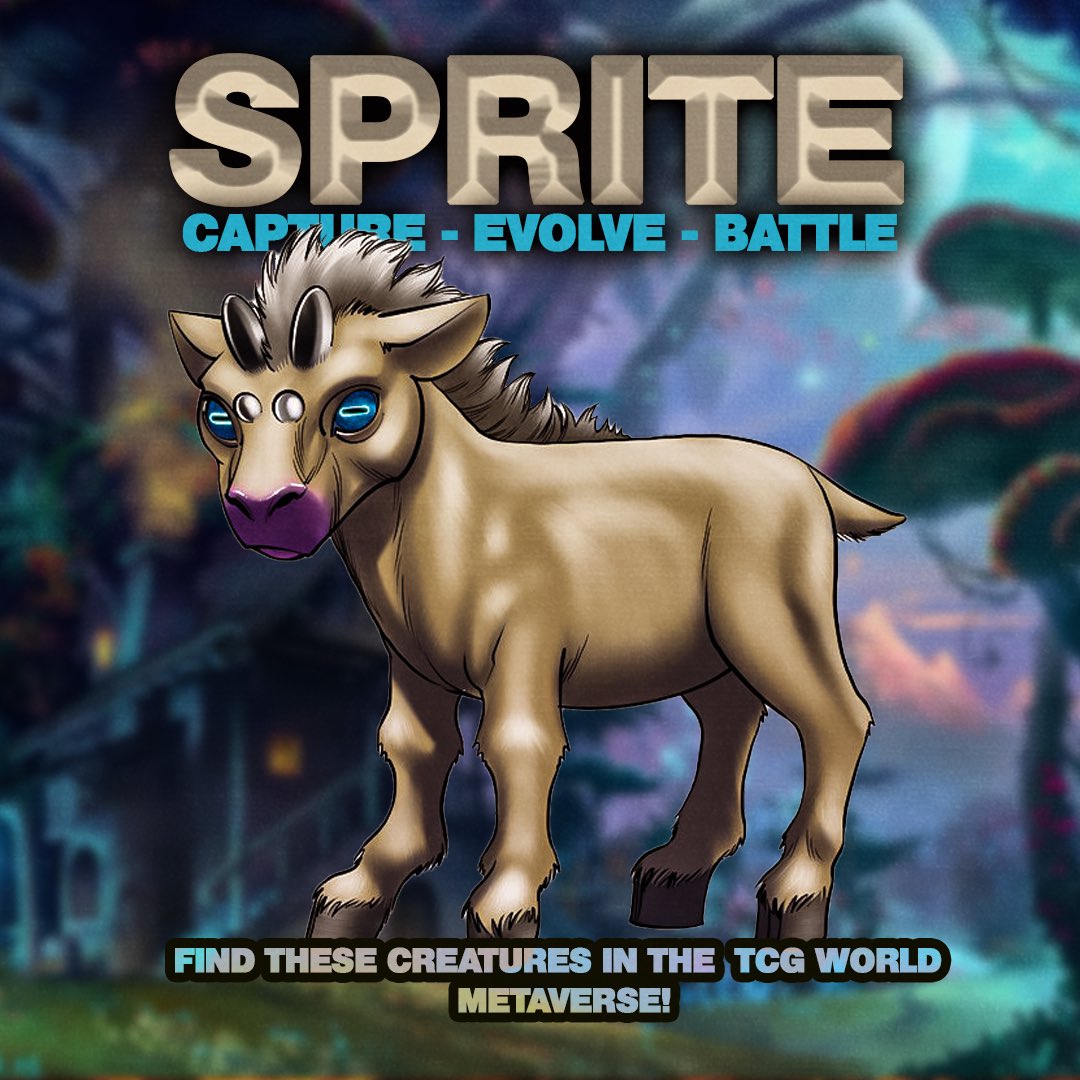 PlayTCGWorld's tweet photo. What would you "nickname" this Sprite? 🚨

- This Sprite Seems Like a Horse from an Alien Planet! 🐴

Be sure to keep your eyes peeled for new species of Sprites coming to #TCGWorld! 🌍

How Many Sprites Have You Caught this Week? 🎮

#TCGWorld #Metaverse #Crypto #TCGDragonCC https://t.co/9B3DSAqEle
