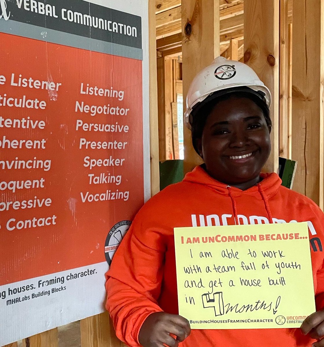uCCNOLA's tweet photo. Today’s the last day of our fall semester, and we asked a few of our #UCCNOLA Apprentices, “What makes you unCommon?” Here’s what a few had to say:

#BuildingHousesFramingCharacter https://t.co/fxjPlgmoir