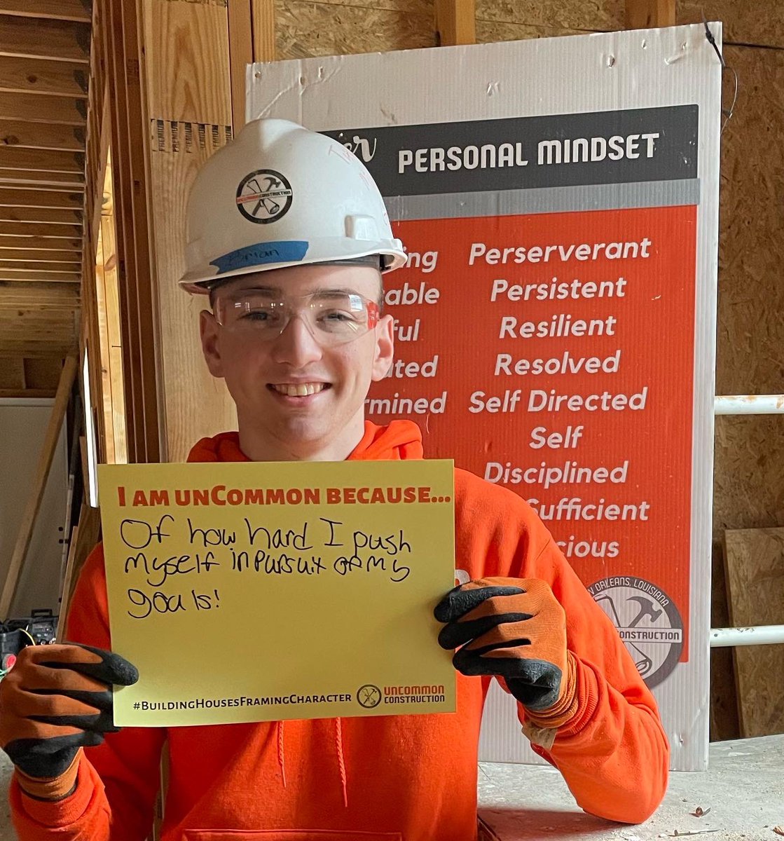 uCCNOLA's tweet photo. Today’s the last day of our fall semester, and we asked a few of our #UCCNOLA Apprentices, “What makes you unCommon?” Here’s what a few had to say:

#BuildingHousesFramingCharacter https://t.co/fxjPlgmoir