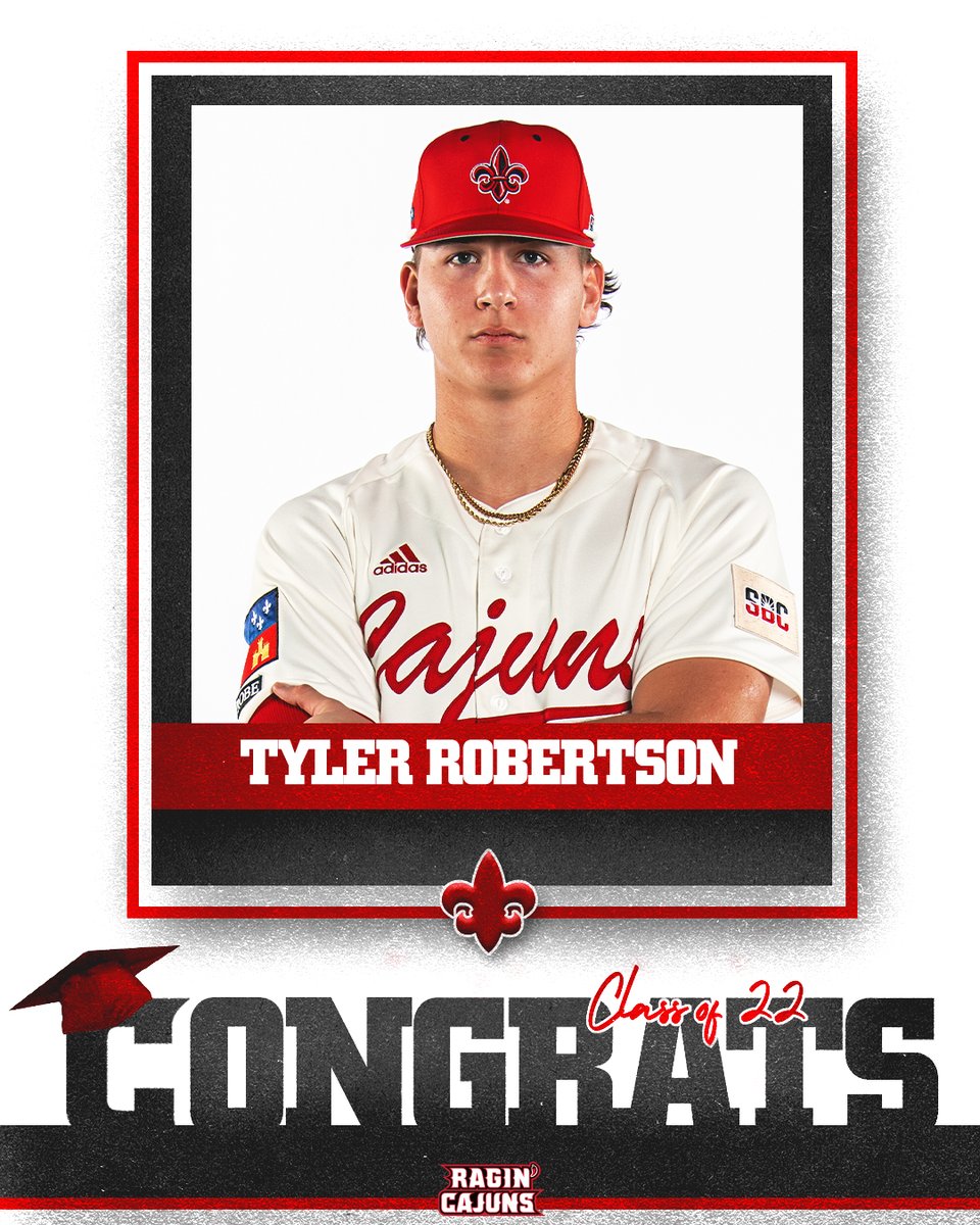 RaginCajunsBSB's tweet photo. Champions on AND off the field!

Congratulations to our Fall 2022 #RaginGrads 🎓

Max Marusak
CJ Willis
Tyler Robertson
Drake Osborn

#GeauxCajuns ⚜️ https://t.co/OKnnrf19Bh
