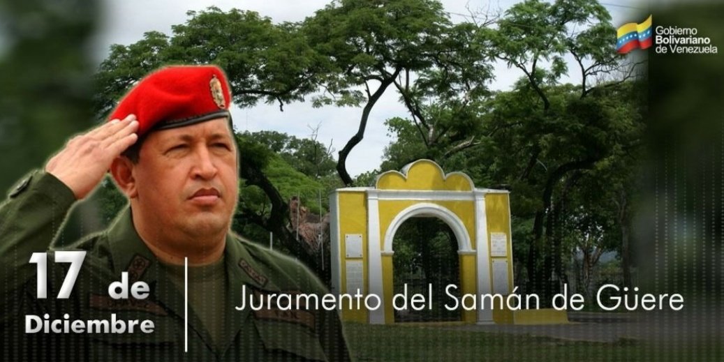 Adan_Coromoto's tweet photo. Hace 40 años el Cmdte Hugo Chávez juró ante el Samán de Güere no descansar hasta ver rotas las cadenas que oprimían al Pueblo venezolano; un juramento que honró plenamente y que hoy continúa inspirándonos en la defensa del proyecto bolivariano!! https://t.co/kerRS71CMZ