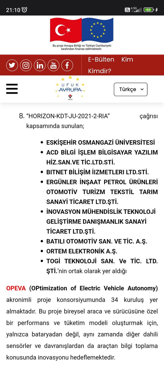 kayaburhan's tweet photo. #hktm sirketimizin %51 istrakleri
@acdbilgiislem ve @inovasyonmuh yer aldığı KDT JU girisimlerinden 11 projeden biri olan #OPEVA projesi desteklenmeye hak kazanmıştır.
Detaylar 👇
https://t.co/6CcPLgaZHj https://t.co/iSmqltpn9B