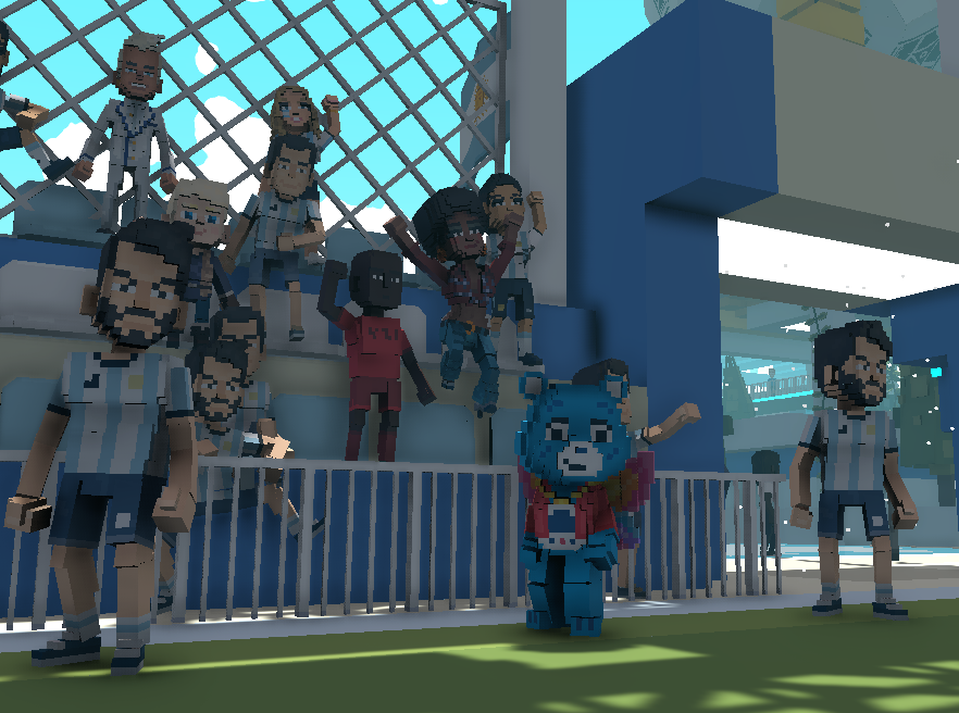 Ameckone's tweet photo. @TheSandboxGame @aera_football @Argentina I dived in the AFA Village presented by OneFootball, check out my screenshot 😀👇⚽ https://t.co/n1dobWK1qA