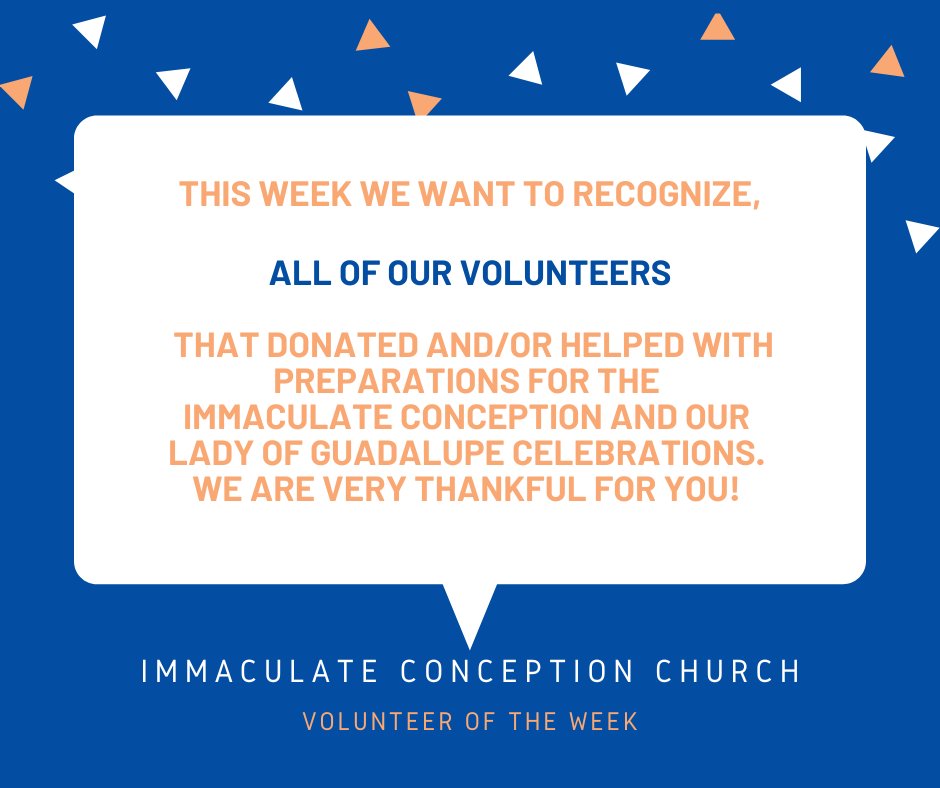 IC_Church's tweet photo. Thank you thank you to all of our volunteers who had a part in the Immaculate Conception and our Lady Of Guadalupe celebrations this past weekend. It was a joy to see our community come together to celebrate Mary! https://t.co/os376zKJdz