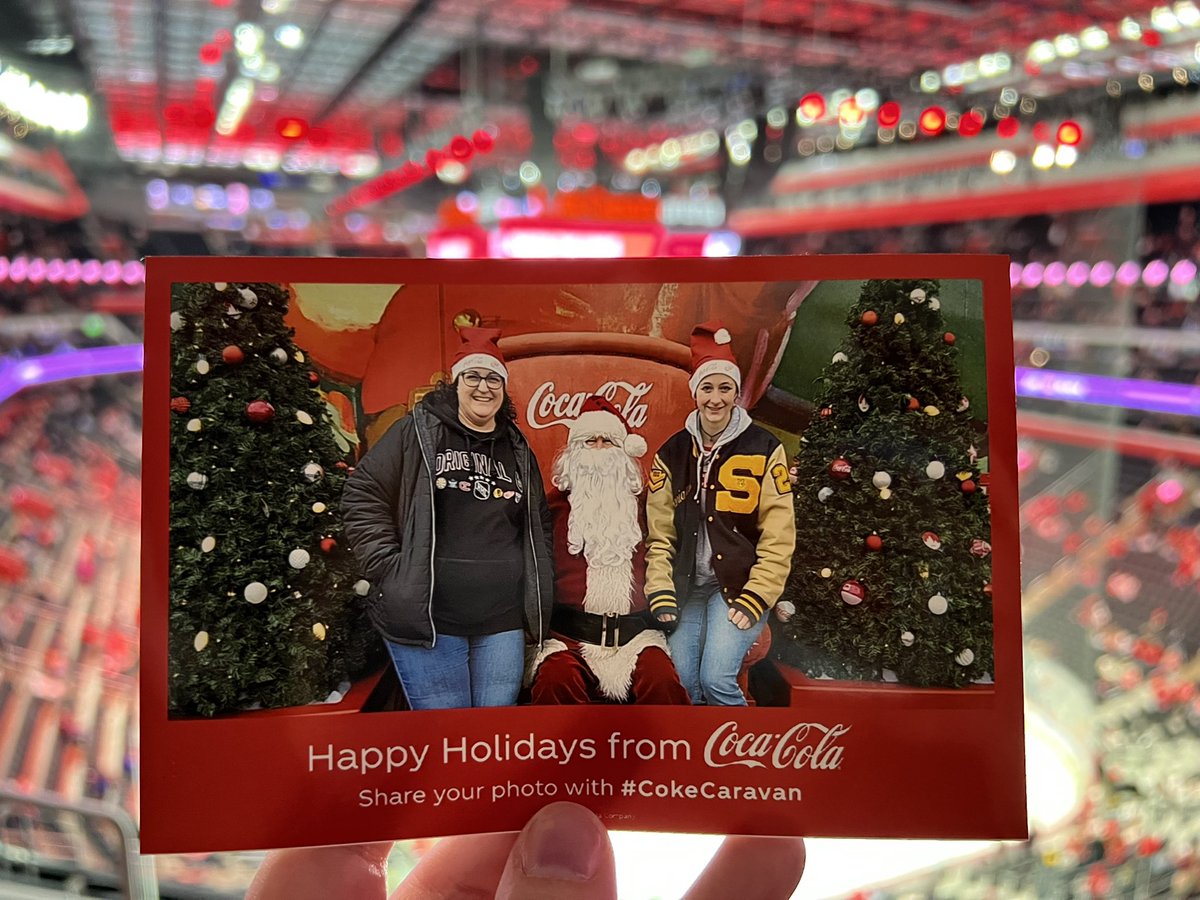shierteachesela's tweet photo. We met Santa at the Red Wings game! #CokeCaravan #LGRW https://t.co/QioyZmc42p