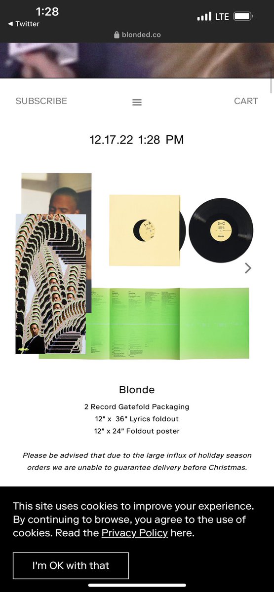 BLONDE VINYL BLONDE VINYL BLONDE VINYL THIS IS NOT A FUCKING DRILL