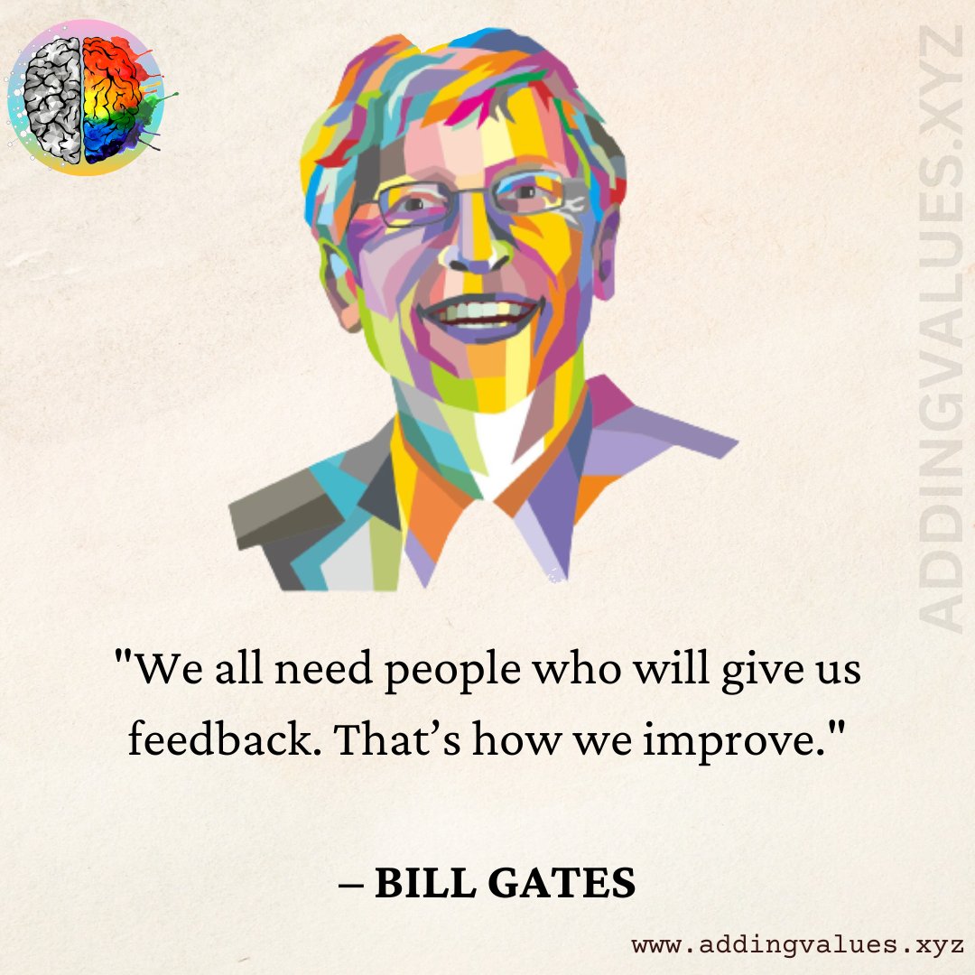 AddingValuesHQ's tweet image. &quot;We all need people who will give us feedback. That&apos;s how we improve.&quot;
- BILL GATES @BillGates 

#MondayMotivation #MotivationalQuotes #AddingValues #BusinessIntelligence #Microsoft #MS