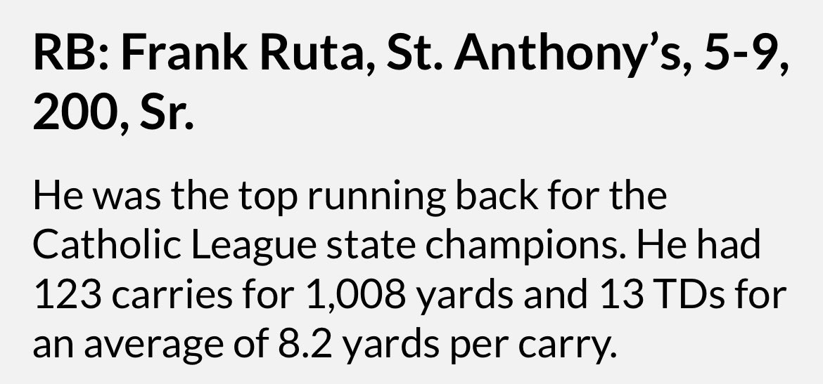 Thankful to be named Second Team All-Long Island! Thank you @NewsdayHSsports and @Gregg_Sarra for the write up! @CoachMinucci @WillPlatt11 @StAnthonysFB