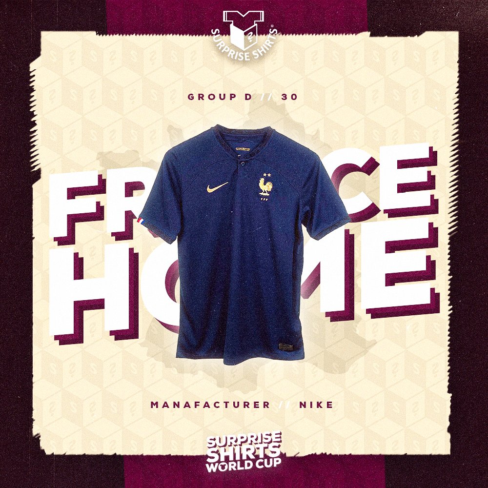 SurpriseShirts's tweet photo. https://t.co/8Get9Re9la WORLD CUP! 🏆🌍

DAY 31 - IT'S THE FINAL! 🇦🇷🇫🇷

👇 All you need to do is 
♻️ Retweet
✅ Follow @SurpriseShirts
💬 Comment your size &amp; TELL US WHO WINS! 👀

Someone who gets it right will get the runner up's shirt! 👕 https://t.co/eQKPBiGd2n