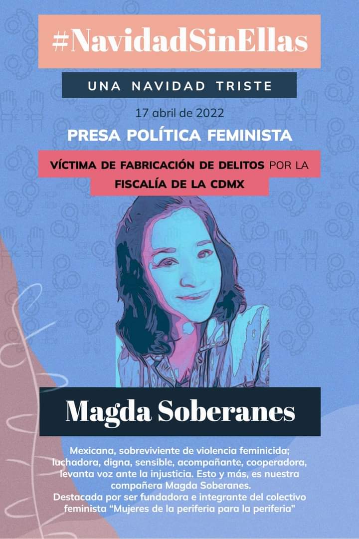 RadioZapote's tweet photo. 🔵#NavidadsinEllas

- Carla Soberanes:
(Hermana de Magda Soberanes Presa Política Feminista, CDMX)
Diciembre, está fecha es sobre todo para nosotros una fecha más de convivencia y festejar estar juntos y vivos. 
#MagdaLibre
#PresasPoliticasLibertad

@LibresYa_ 
@ErnestinaGodoy_ https://t.co/UeY2UDglLM