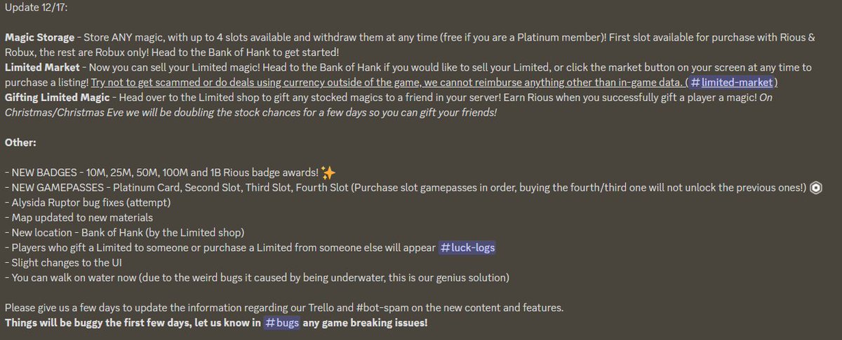 Magical_Element's tweet image. UPDATE OUT NOW! Full update list: