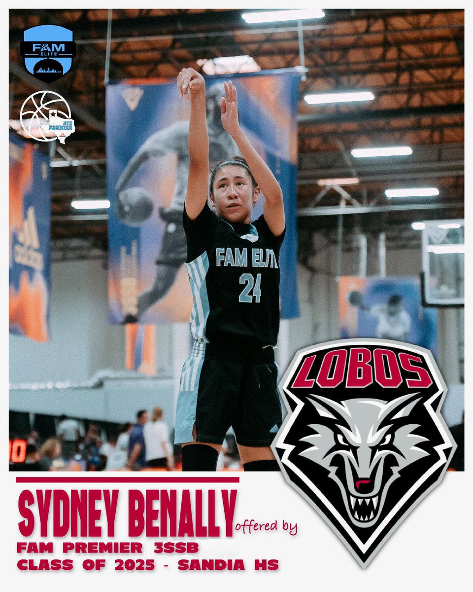FAMhoopsGbb's tweet photo. 2025 PG Sydney Benally (@SydneyB35542895) earns an offer from the University of New Mexico! @UNMLoboWBB @CoachBradbury
Congrats FAM!
#LadyFAMelite π€ @WTXPremierhoops
#FAMPremier3SSB / / / ππ₯ https://t.co/o3QXHZACI9
