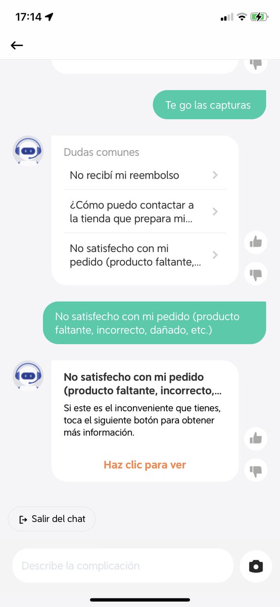MaribelReyesV's tweet photo. Mal @DidifoodMX no me permite hacer mi reclamo. https://t.co/QQSTHoapmI