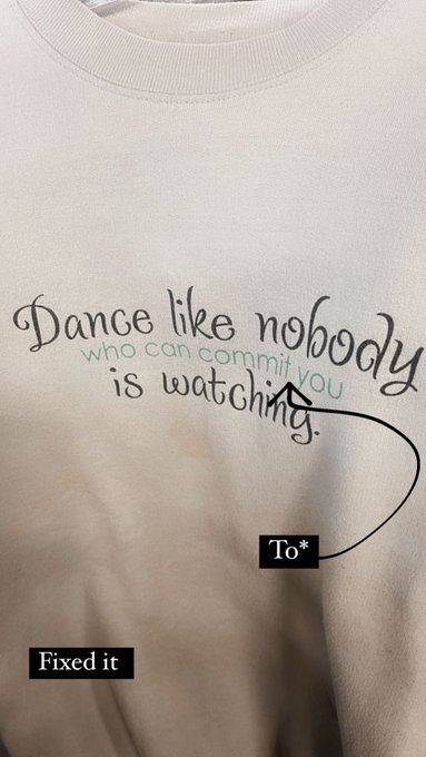 Fixed it  Dance like nobody who can commit to you is watching   Cause they do 💋 keep watching boo 👻 https://t<a href="/tag/contest"class="tags"><span>#contest</span></a><a href="/tag/complimentary"class="tags"><span>#complimentary</span></a><a href="/tag/maidenformxtarget"class="tags"><span>#maidenformxtarget</span></a><a href="/tag/d"class="tags"><span>#d</span></a>