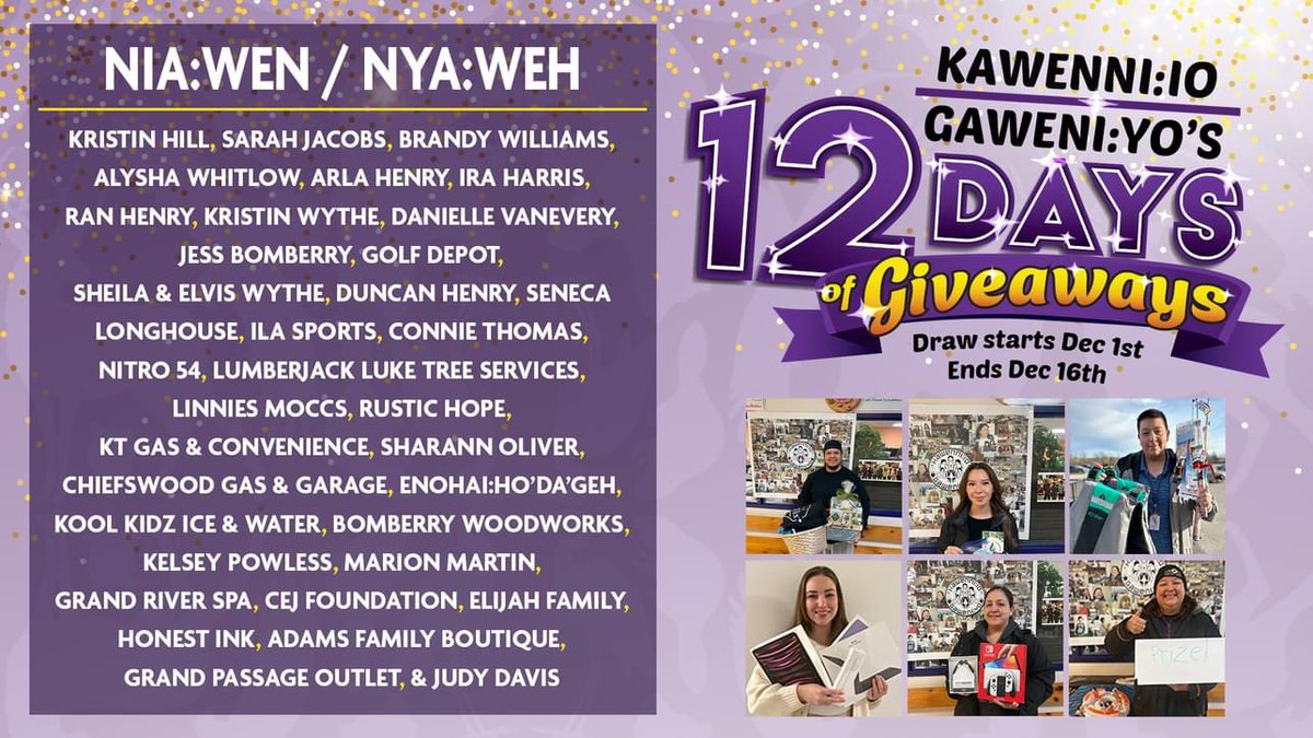We did a 12 Days of Giveaways and raised $43,000.00!!!!

Unbelievable!  Niawen/Nyaweh to our donators, ticket buyers, ticket sellers, kg staff, students, &amp; families!