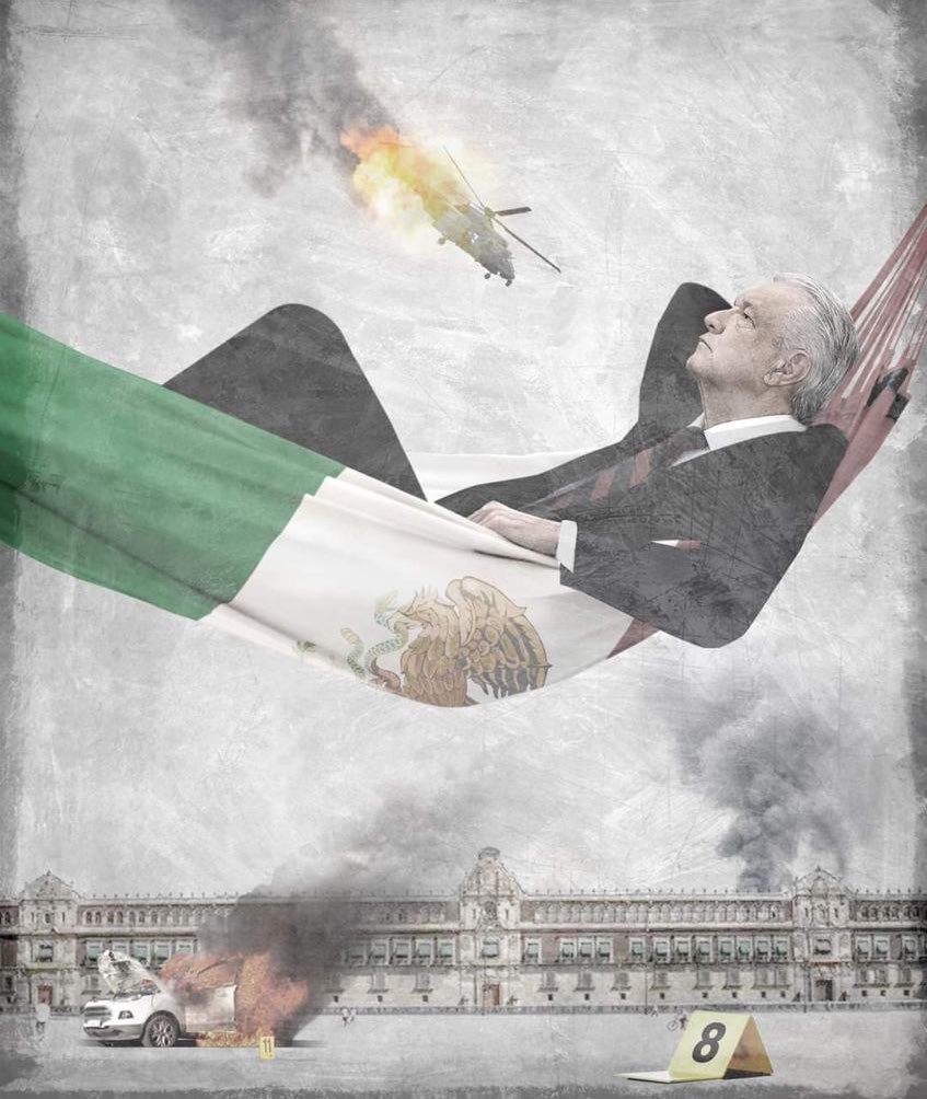 La ilustración que explica el sexenio del Nerón mexicano: nunca intentó gobernar, lo suyo era vengarse de varias décadas de menosprecio, burlas y advertencias sobre su peligrosidad

De Eddie Alberto Macías, ilustrador matamorense, publicada en Zócalo de Saltillo