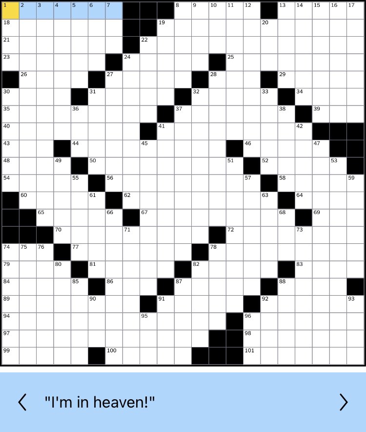 ajwitkowski's tweet image. Sunday’s NYTimes crossword is a bold choice #NYTXW