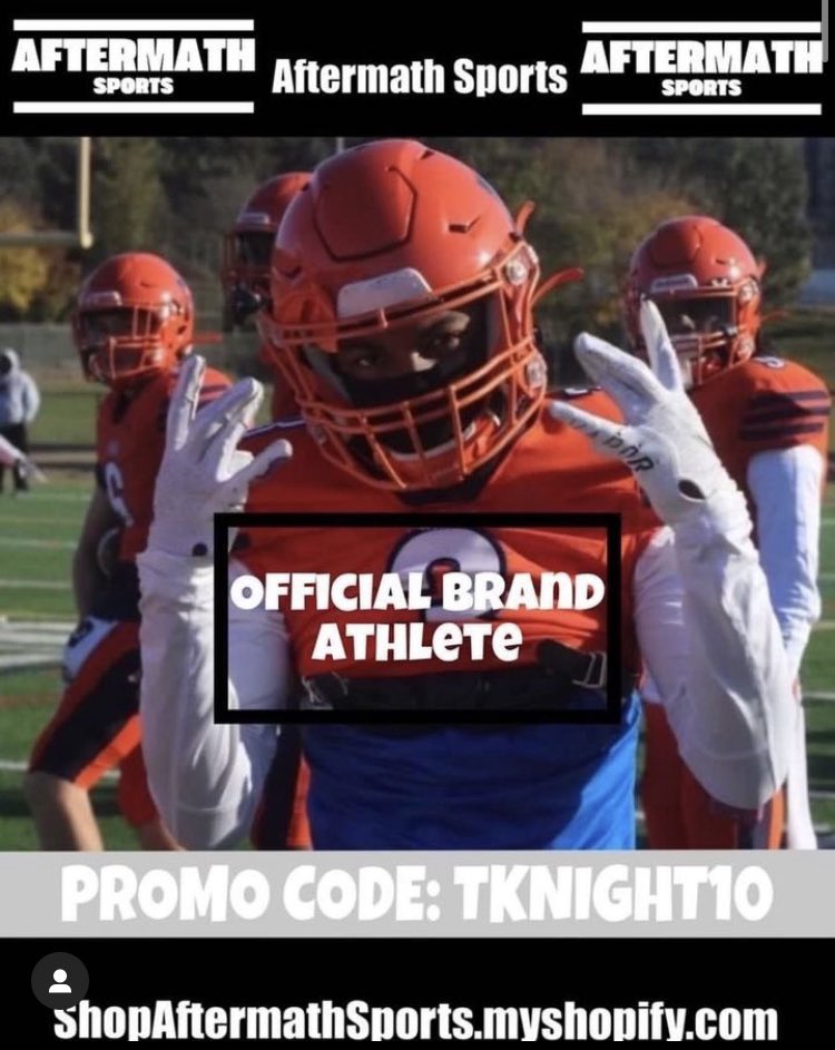 Blessed to announce my partnership with •AFTERMATH SPORTS• USE CODE : TKNIGHT10 for 10% off all purchases