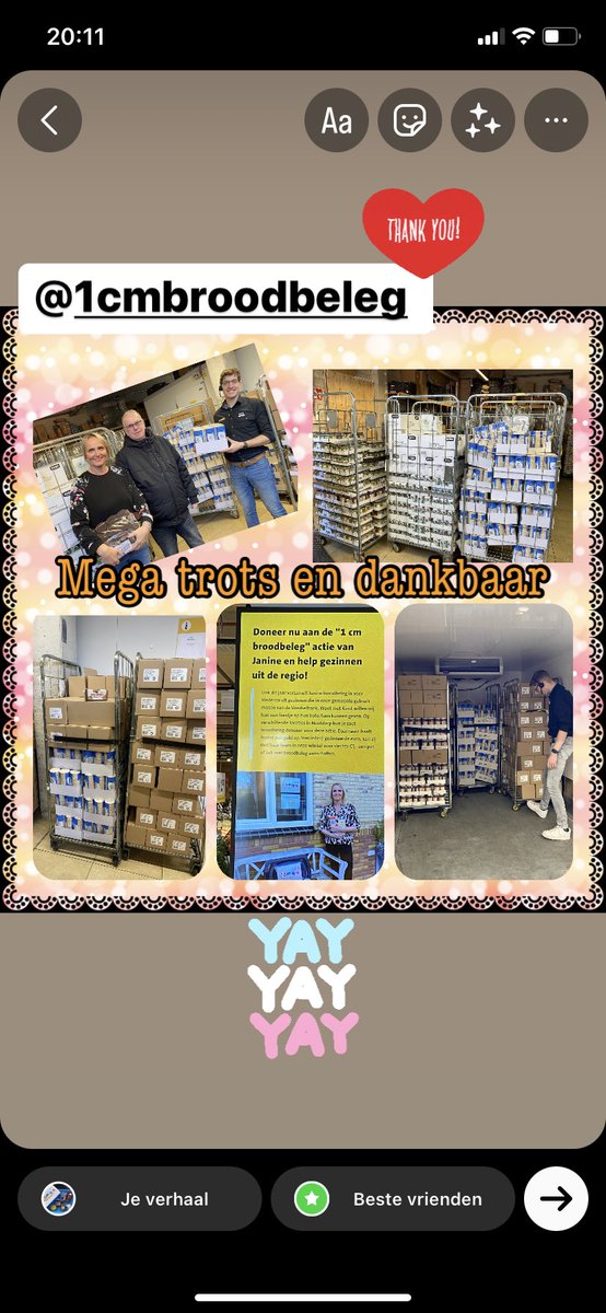 🥳FeestOpDieBoterhammen🥳Gisteren heel veel hagelslag, pasta, pindakaas en jam kunnen geven aan de Voedselbank. En we ‘sparen’ nog even door. Deze week voor zonnebloemolie. Helpen jullie mee? tikkie.me/pay/r3e9ap9usg…