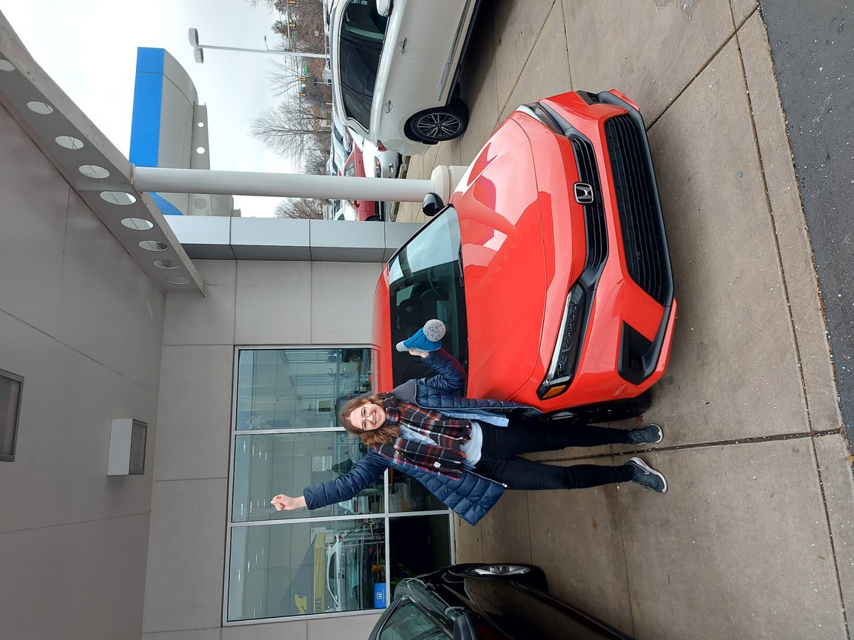 OBartolik's tweet photo. Bought a new car today! Was sad to see the grandmamobile go (1994 Toyota Camry) but I upgraded to a 2023 Honda Civic 🚗 and named him Ziggy after my dad 😊 https://t.co/jhZCSYl5GT