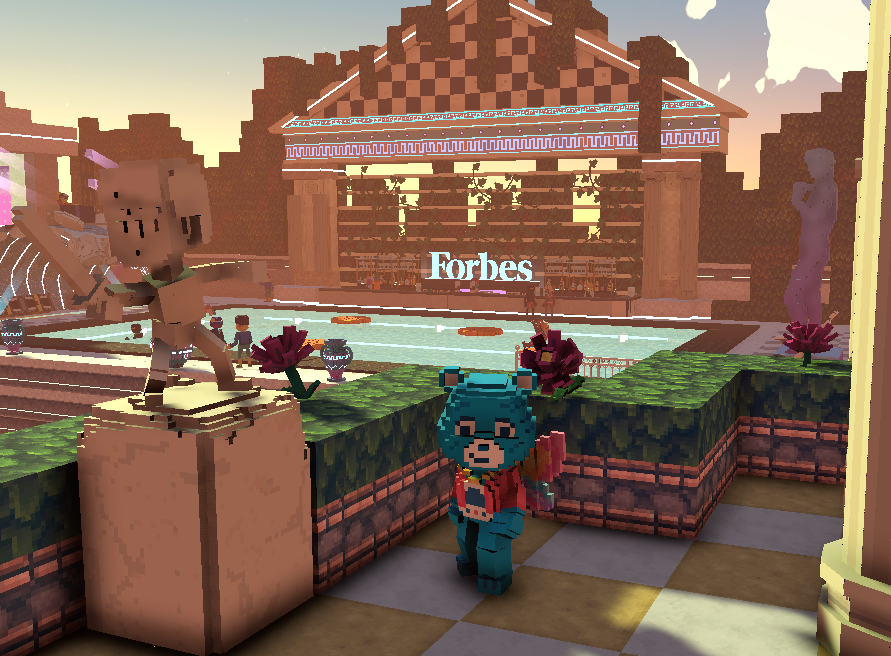 Ameckone's tweet photo. @TheSandboxGame @Forbes @polygonalmind In the @Forbes Metaverse Hub! Check my screenshot below 🎈👇 😀 https://t.co/lqQZGJJC7l