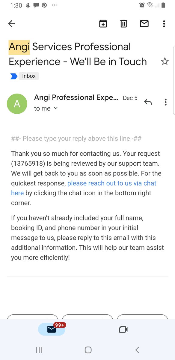 Chelaina1979's tweet photo. @angi once again you never cease to amaze me it's now been 11 days that apparently you dont sleep and neither do your customers because it's now been 11 days and all I get is the automated response saying this this high volume has lasted almost 2 weeks straight!!!!! Professional? https://t.co/8PjeqEYMu5
