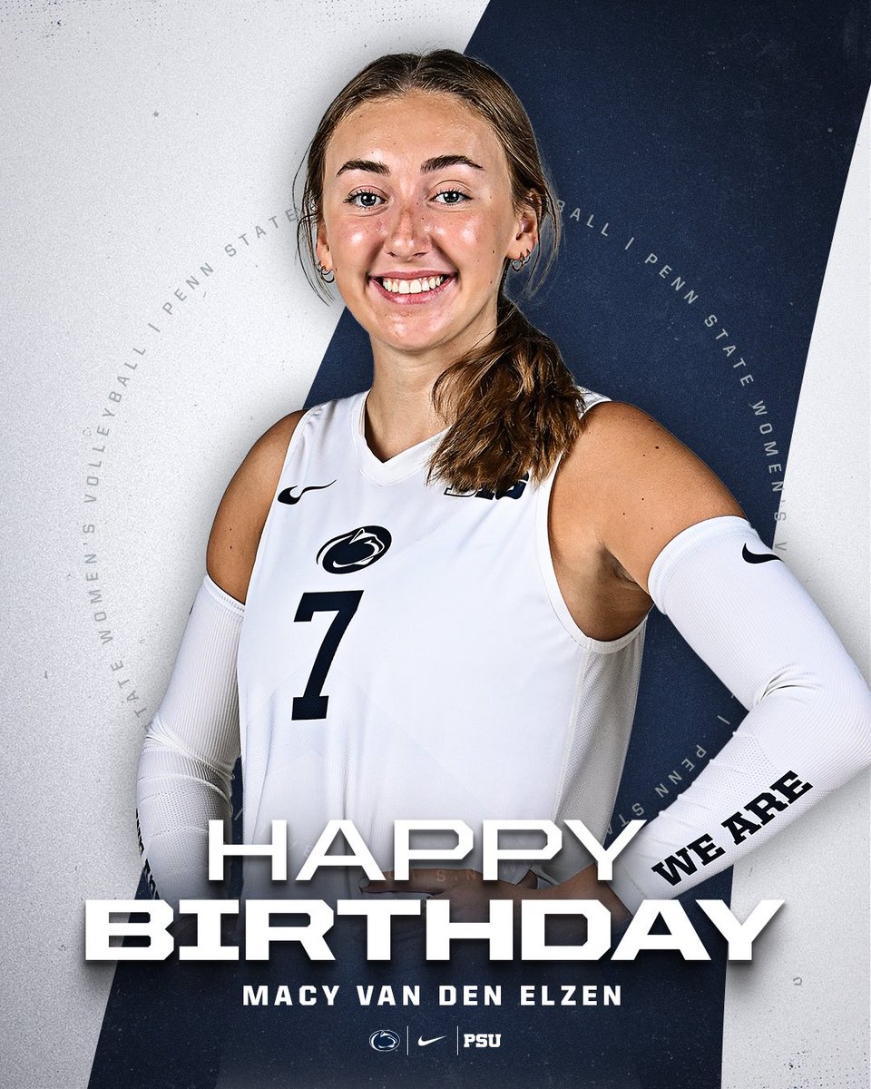 PennStateVBALL's tweet photo. Happy Birthday @macy_vde!

#WeAre
🔵⚪️ https://t.co/1cg2Oyt453