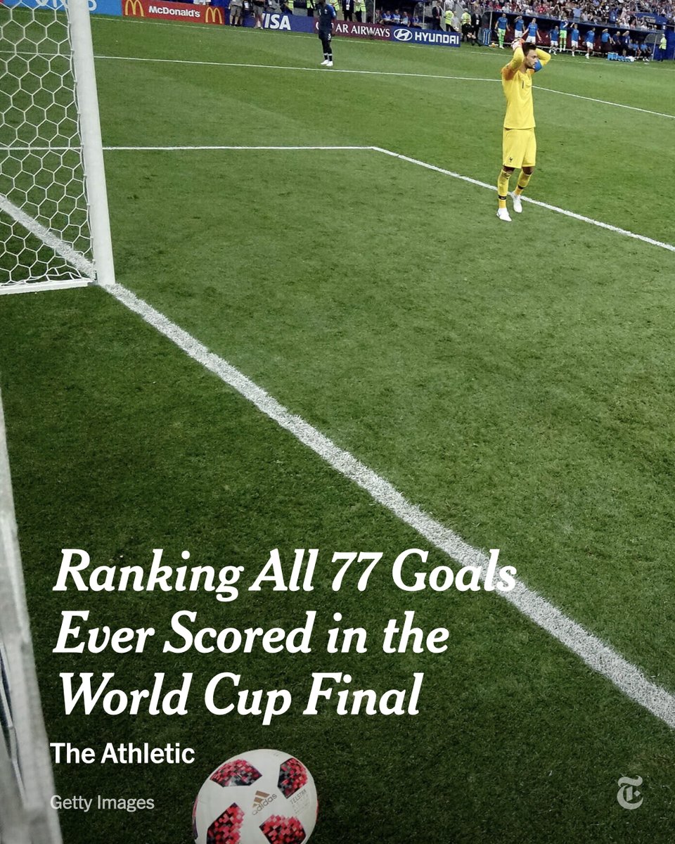 From <a href="/TheAthleticFC/">The Athletic | Football</a>: We ranked every goal ever scored in a World Cup final. The best one ever? An astonishing goal from a 17-year-old Pele. nyti.ms/3uYI0eh