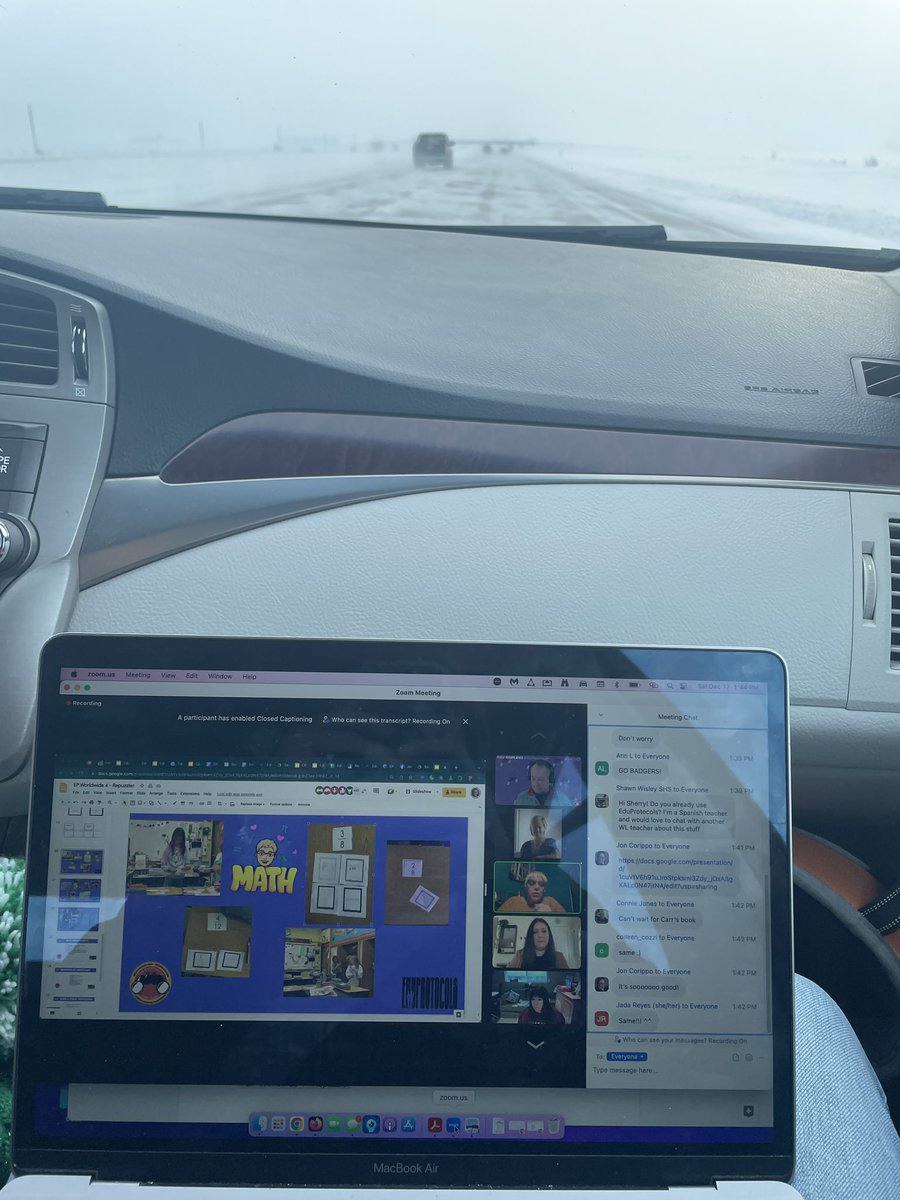 chaaven's tweet photo. Husband driving on icy roads while I continue to learn about #eduprotocols #Repuzzler HT @jcorippo #NorthDakotaweather https://t.co/Q1jY5G1mQj