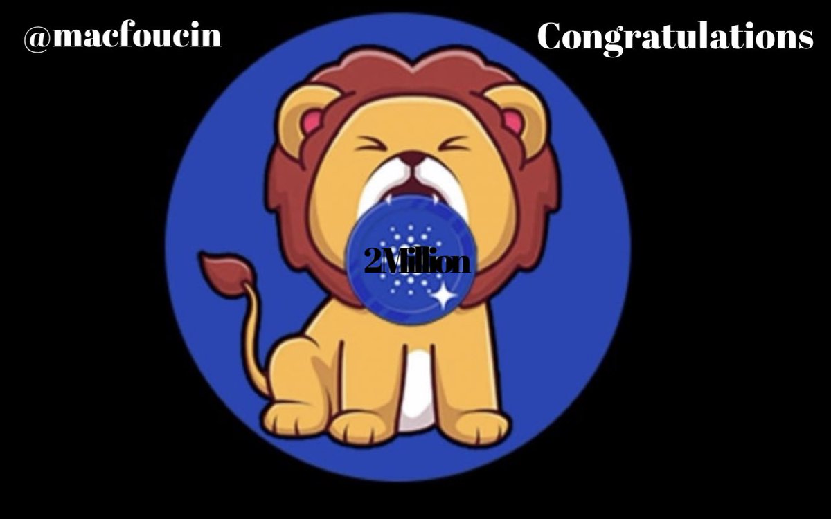 BabyLionCoinADA's tweet photo. Ok ok Big congratulations to @macfoucin you are the winner of our giveaway LFG🏆 

2 Million BBL, Dm us your wallet address to claim.

#candano #ada #cnft #token #defi https://t.co/ixN9LMordp